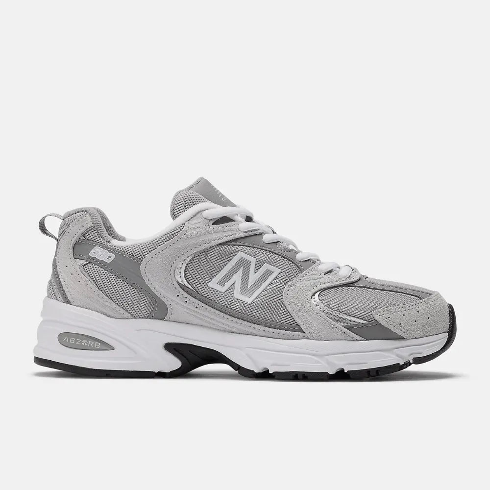 NB 530 Raincloud Shadow Grey Silver Metallic