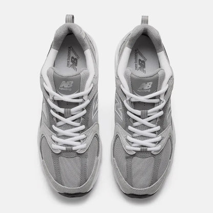 NB 530 Raincloud Shadow Grey Silver Metallic