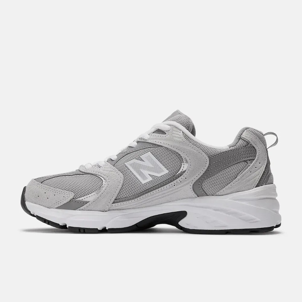 NB 530 Raincloud Shadow Grey Silver Metallic